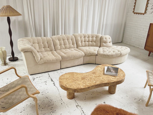 Vintage Curved Modular Sofa