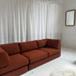- Restored Bespoke Rust Boucle Modular Sofa and Armchair Set