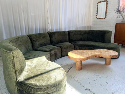 - Bespoke Velvet Chenille Curved Modular Sofa