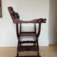 Curved Walnut Italian Savonarola Chair