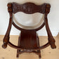 Curved Walnut Italian Savonarola Chair