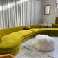 Bespoke Chartreuse Velvet Curved Modular Sofa