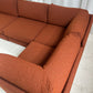 - Restored Bespoke Rust Boucle Modular Sofa and Armchair Set