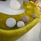 Bespoke Chartreuse Velvet Curved Modular Sofa