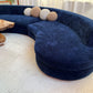 Bespoke Navy Velvet Curved Modular Sofa