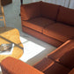 - Restored Bespoke Rust Boucle Modular Sofa and Armchair Set