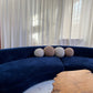 Bespoke Navy Velvet Curved Modular Sofa