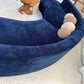 Bespoke Navy Velvet Curved Modular Sofa