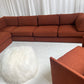 - Restored Bespoke Rust Boucle Modular Sofa and Armchair Set