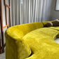 Bespoke Chartreuse Velvet Curved Modular Sofa