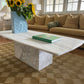 Large Callacatta White Marble Coffee Table