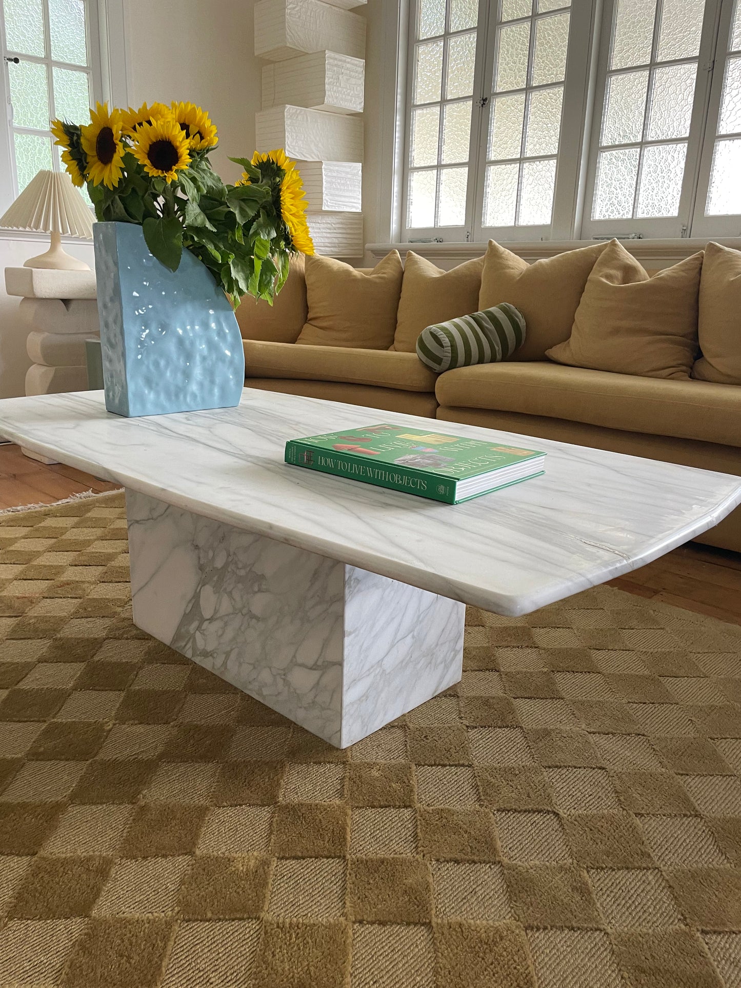 Large Callacatta White Marble Coffee Table