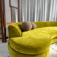 Bespoke Chartreuse Velvet Curved Modular Sofa