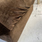 Restored Vintage Chocolate Velvet Sofa