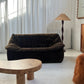 Restored Vintage Chocolate Velvet Sofa