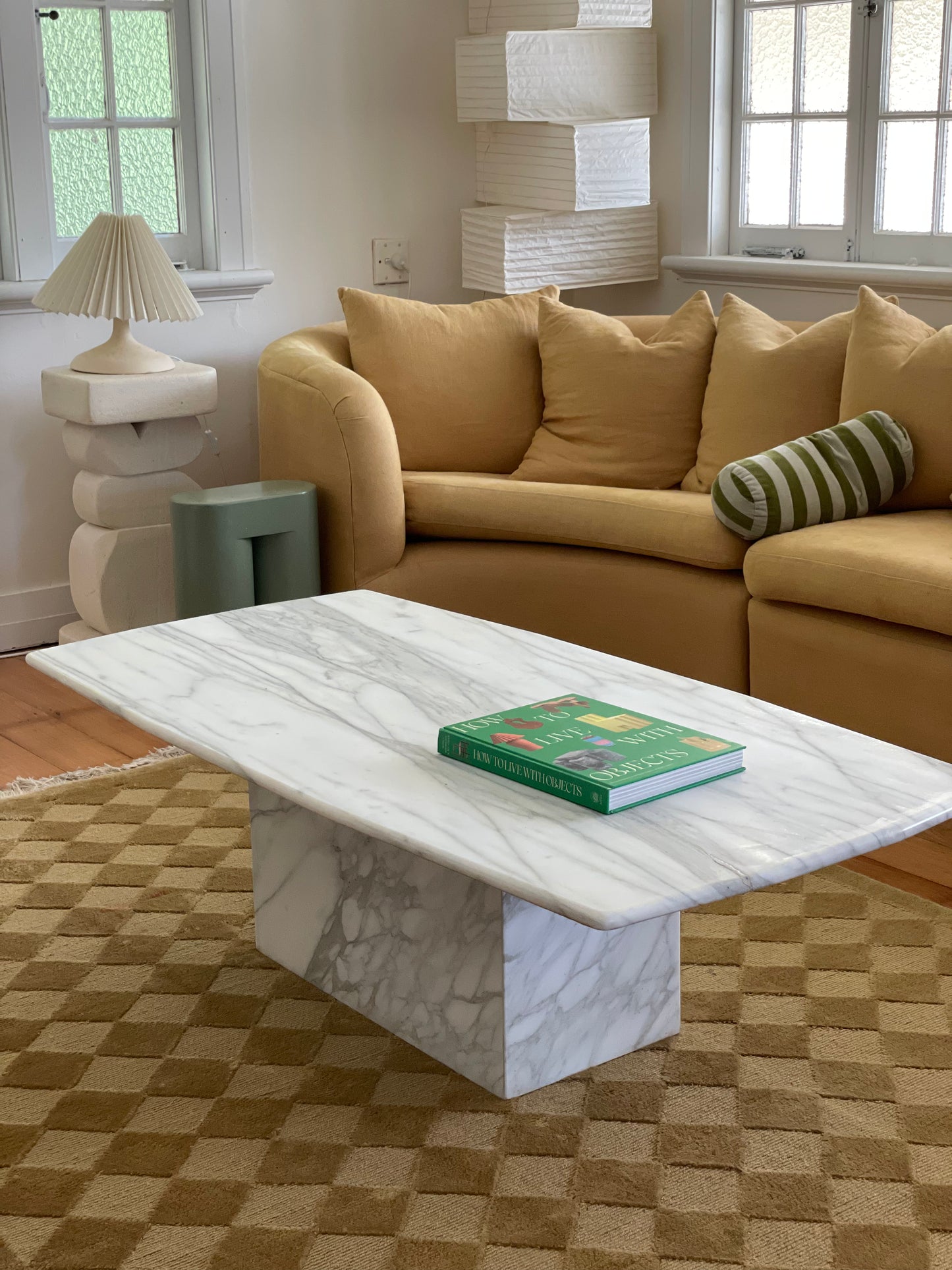 Large Callacatta White Marble Coffee Table