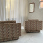 Vintage Geometric Parker Armchair - Two Available
