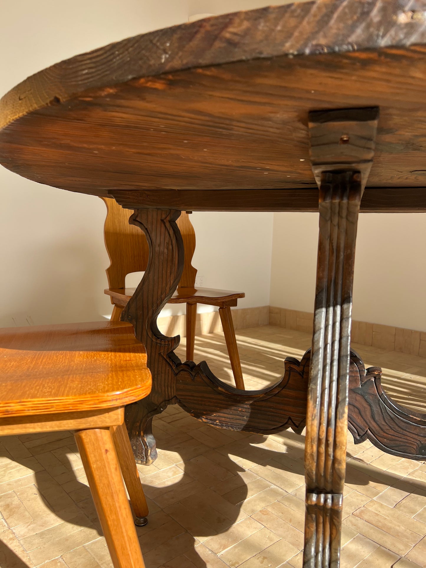 Vintage Spanish Round Dining Table