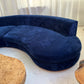 Bespoke Navy Velvet Curved Modular Sofa