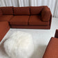 - Restored Bespoke Rust Boucle Modular Sofa and Armchair Set