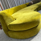 Bespoke Chartreuse Velvet Curved Modular Sofa