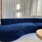 Bespoke Navy Velvet Curved Modular Sofa