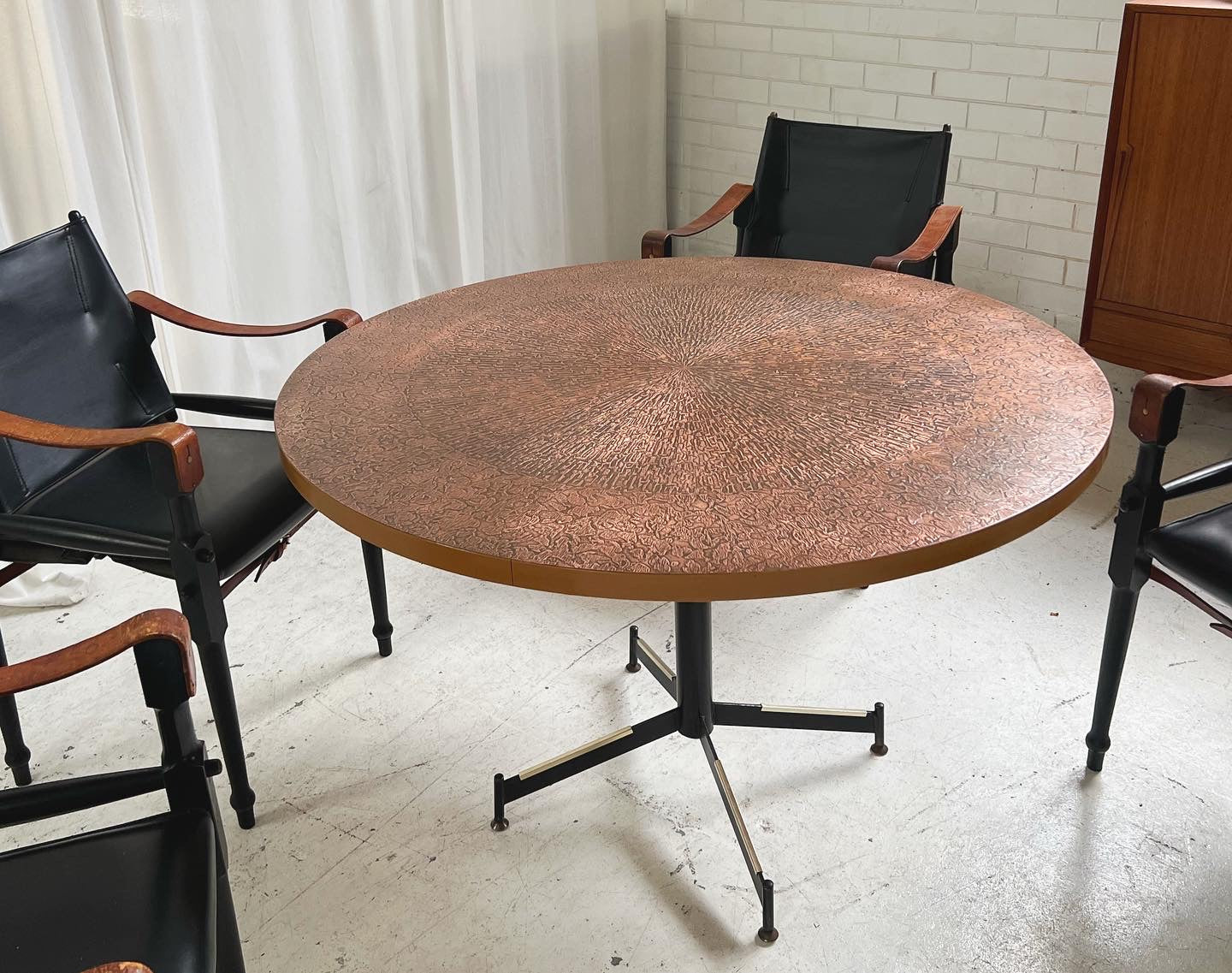 Restored Mid Century Copper Table