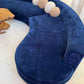 Bespoke Navy Velvet Curved Modular Sofa