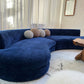 Bespoke Navy Velvet Curved Modular Sofa