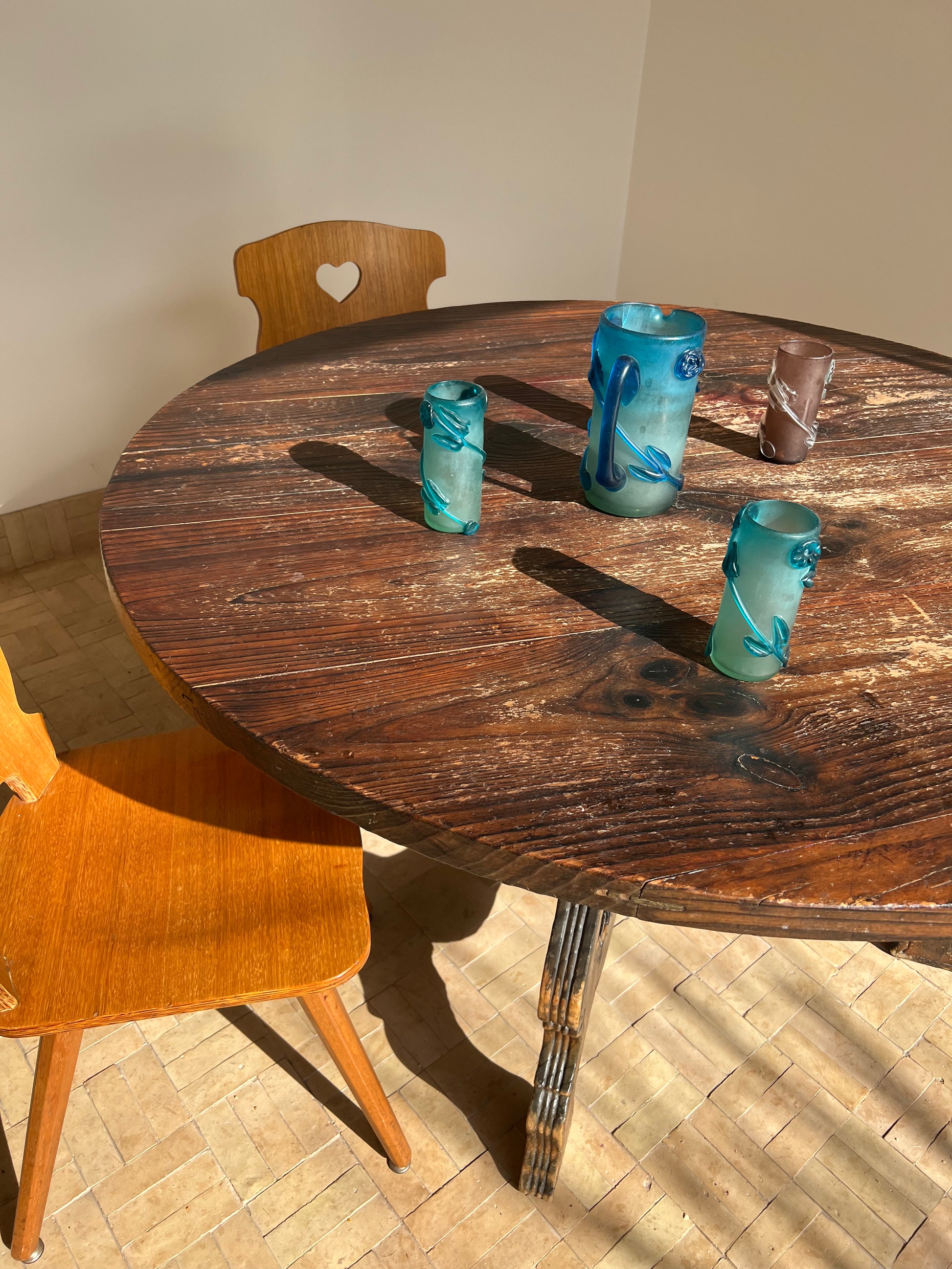 Vintage Spanish Round Dining Table – Curated Spaces Vintage Spanish Round Dining Table – Curated Spaces