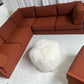 - Restored Bespoke Rust Boucle Modular Sofa and Armchair Set