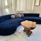 Bespoke Navy Velvet Curved Modular Sofa