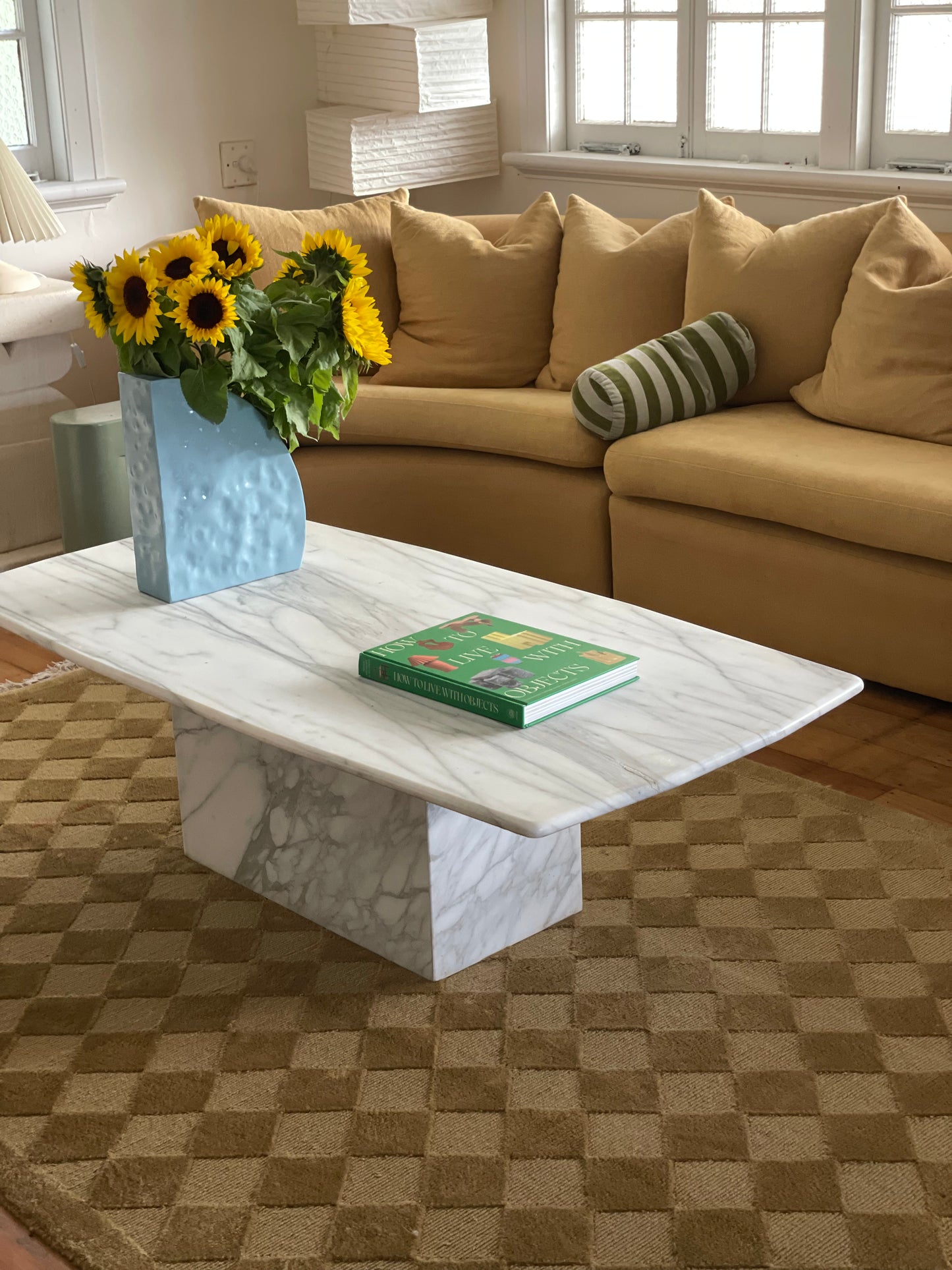 Large Callacatta White Marble Coffee Table