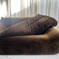 Restored Vintage Chocolate Velvet Sofa