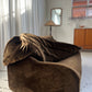 Restored Vintage Chocolate Velvet Sofa