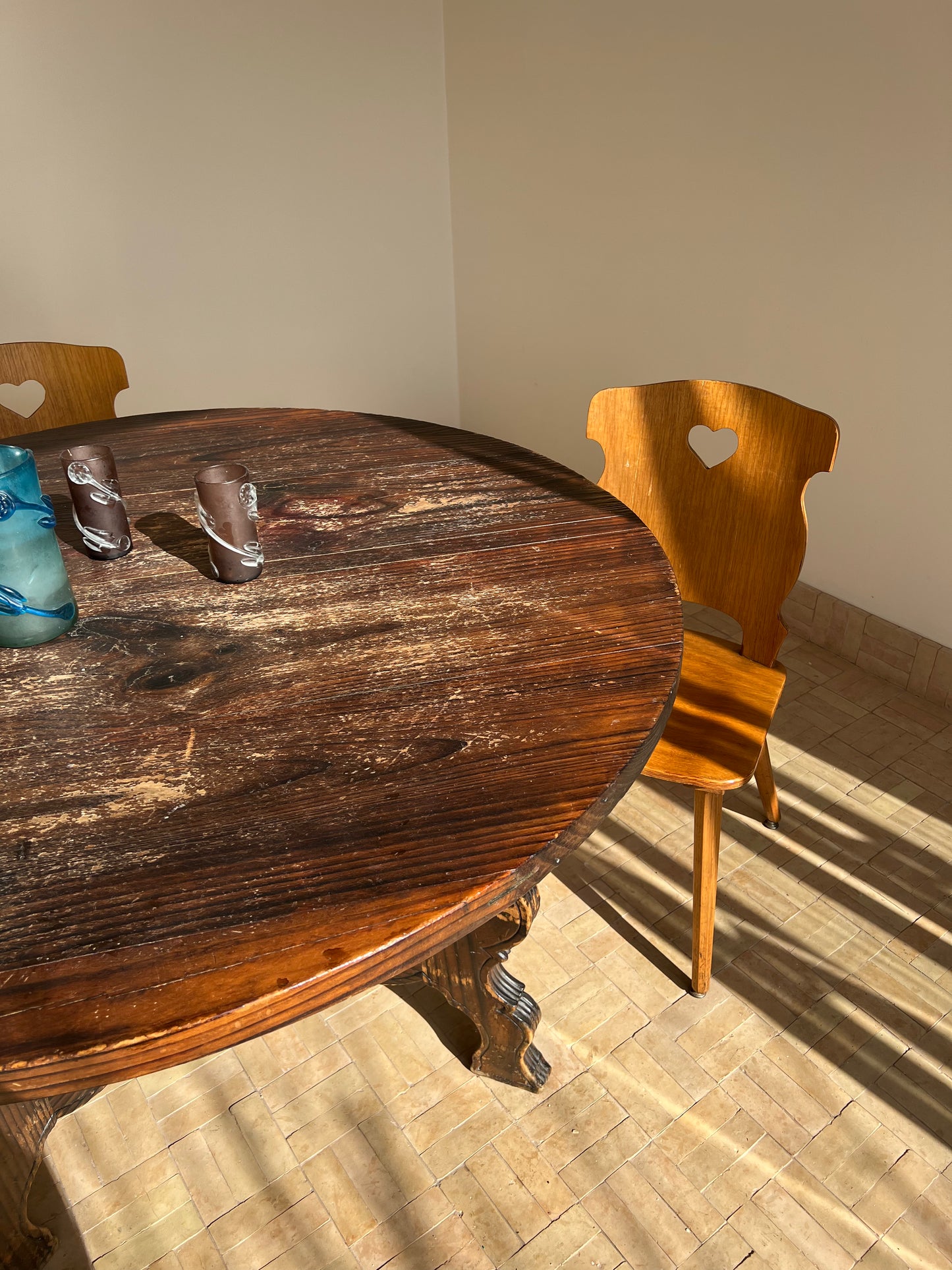 Vintage Spanish Round Dining Table