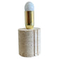 Fratelli Mannelli Travertine Brass Table Lamp, 1960s