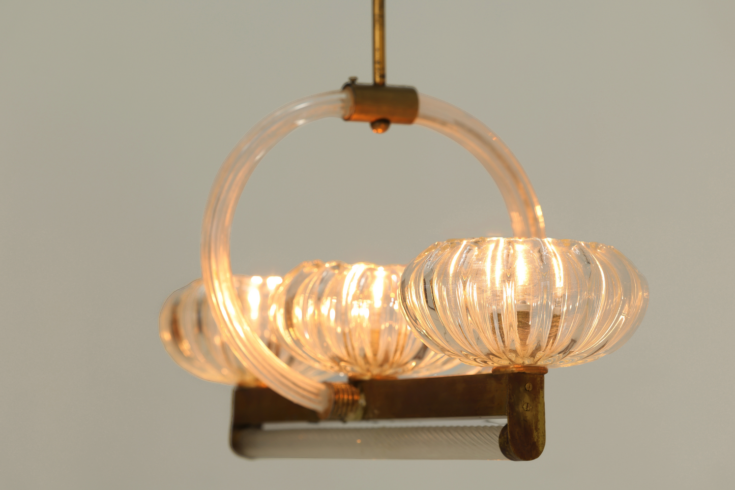 1940s Murano Barovier Triple Ceiling Light