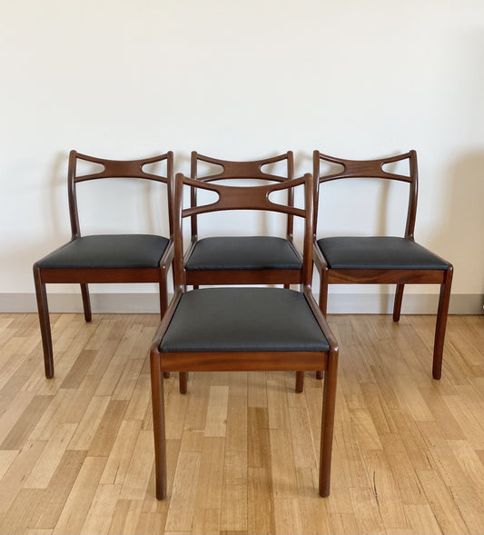 Set of Four Mid Century Danish Rosewood Dining Chairs