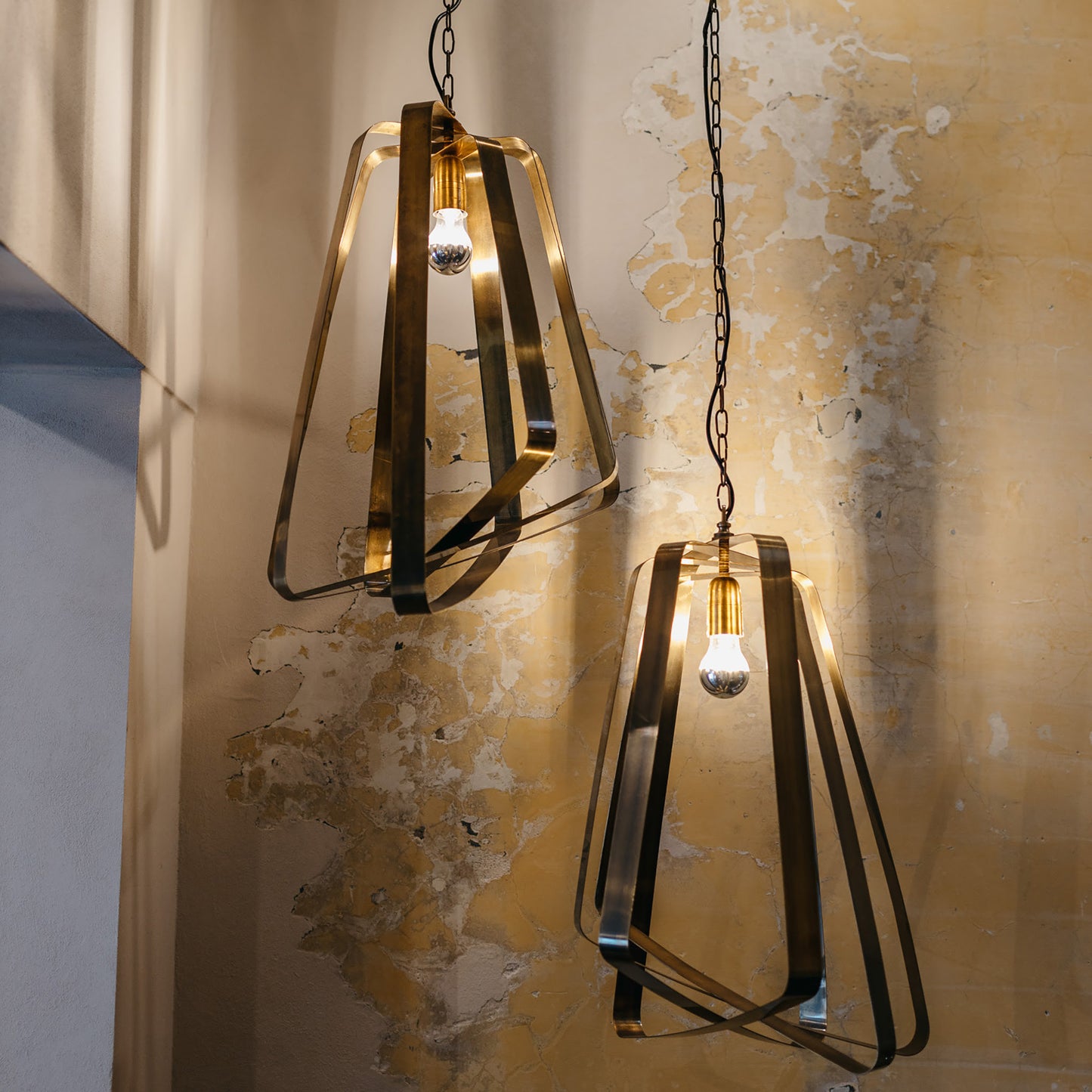 Arteriors Adele Pendant Chandelier light in Vintage Brass x 2