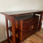 Solid Sheesham Rosewood Console Table | Sideboard Buffet Cabinet | Mid Century Style