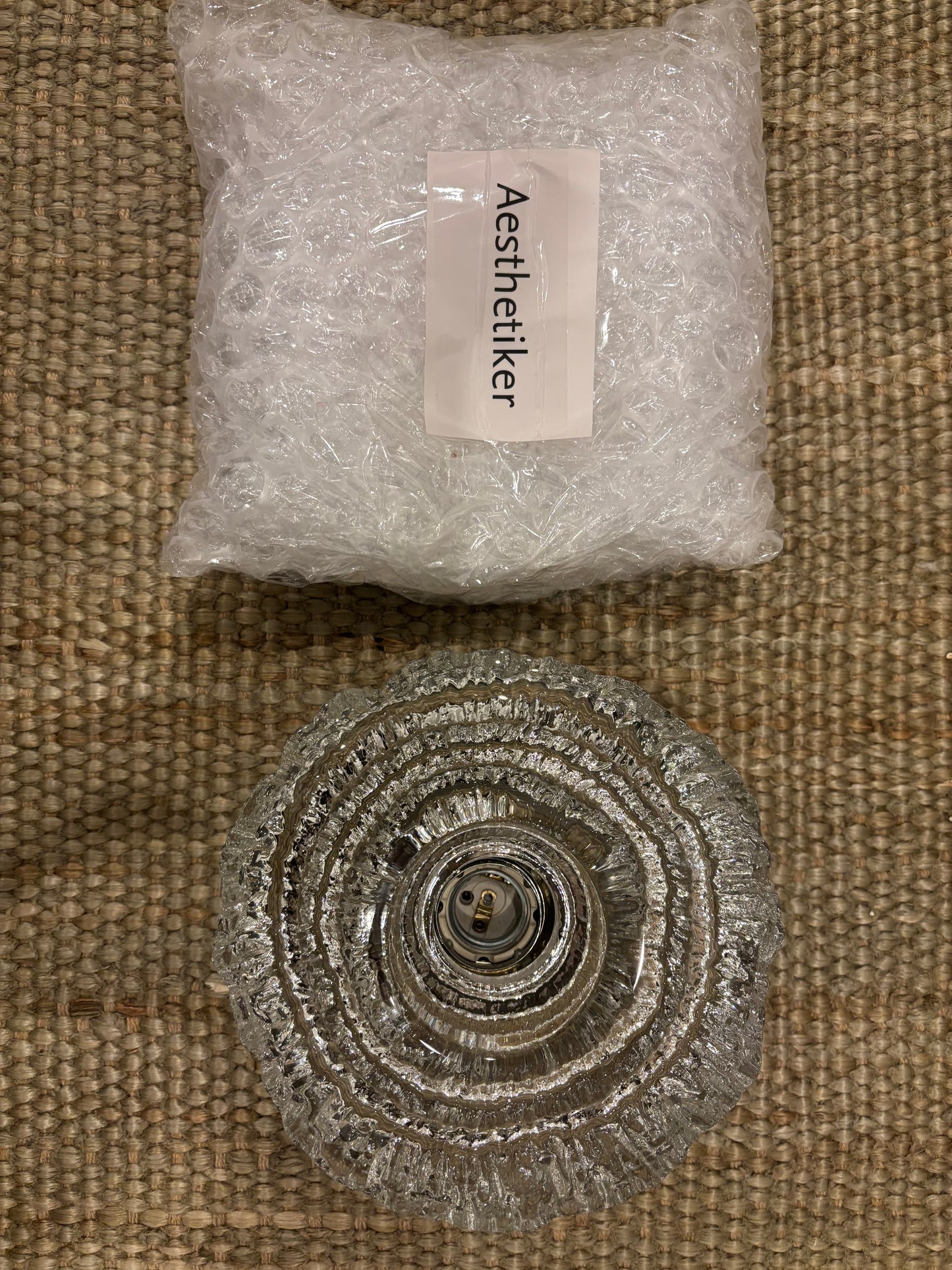 Peill & Putzler round glass vintage lights (circa 1970)