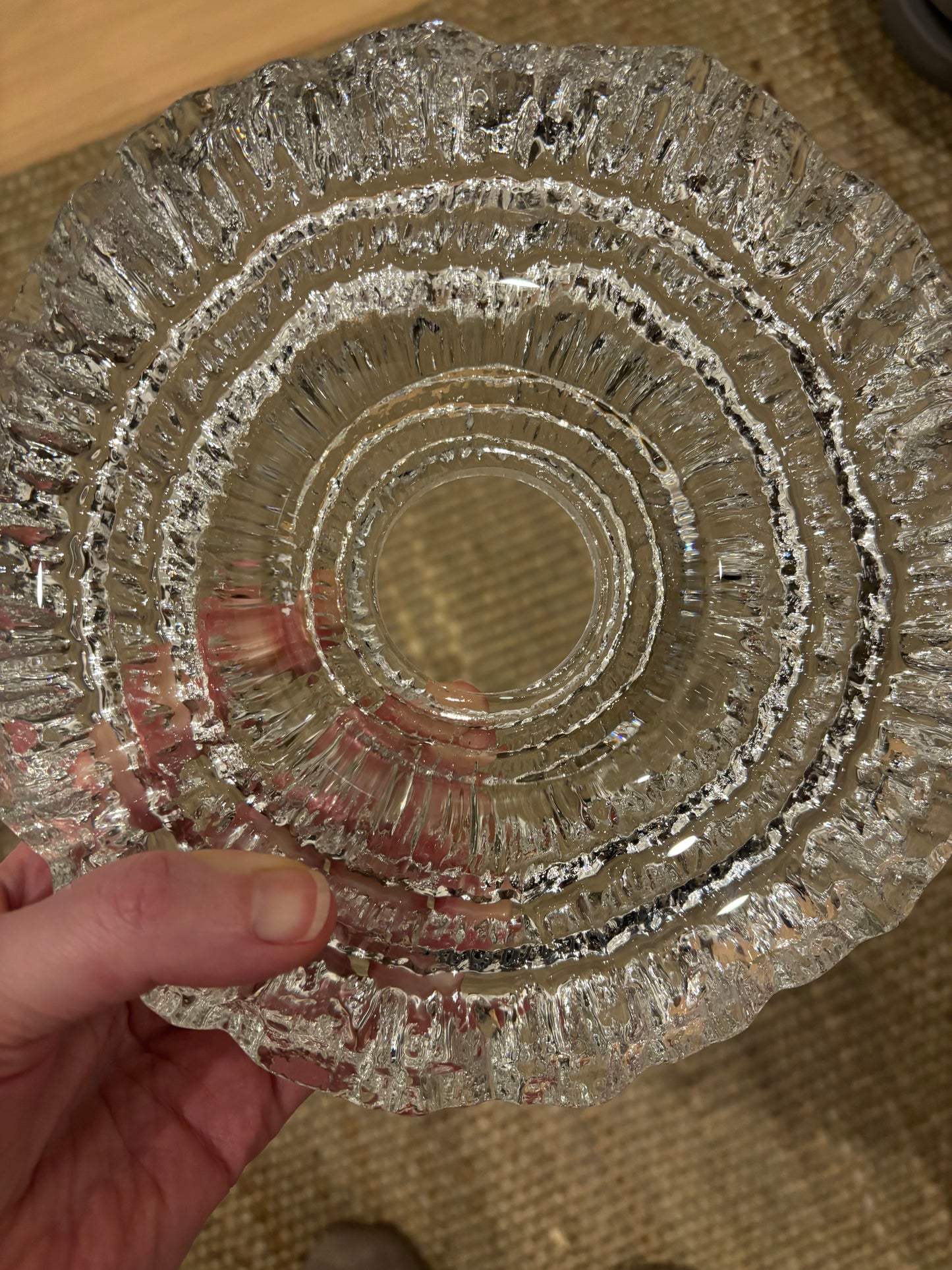 Peill & Putzler round glass vintage lights (circa 1970)