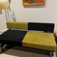 Vintage Color Block Velvet Sofa Bed / Daybed