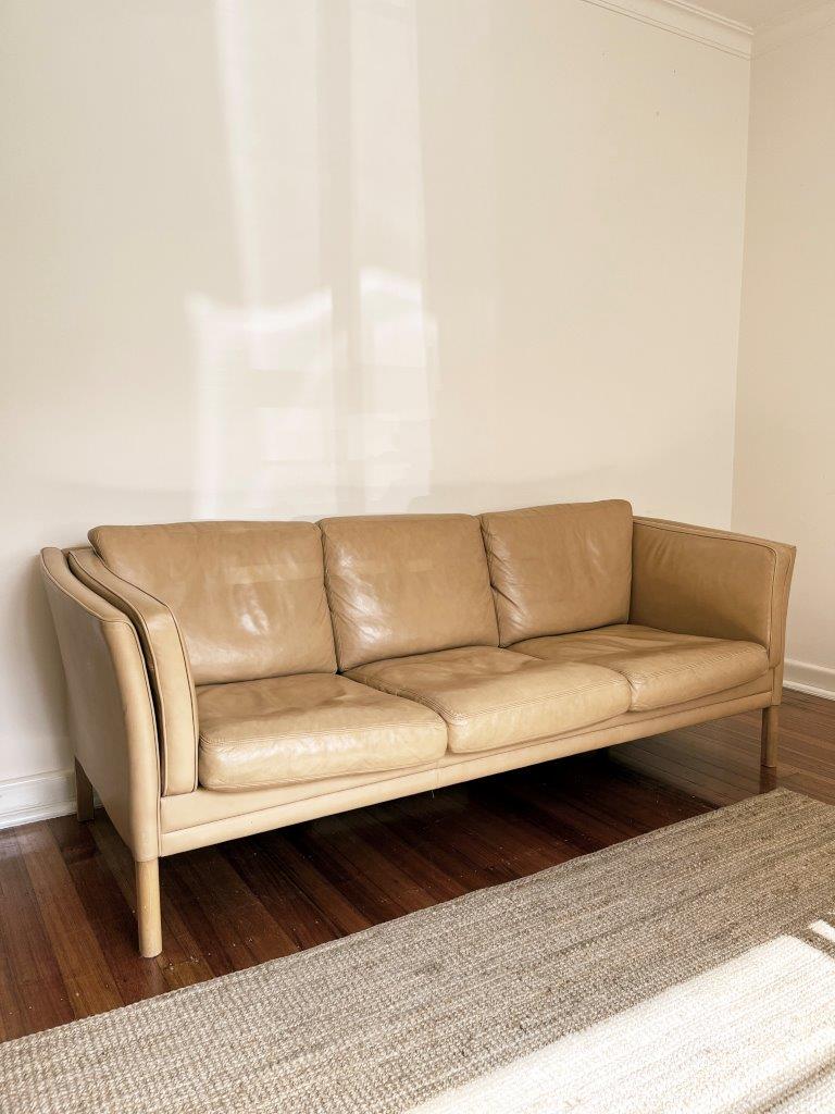 - Danish Leather Sofa