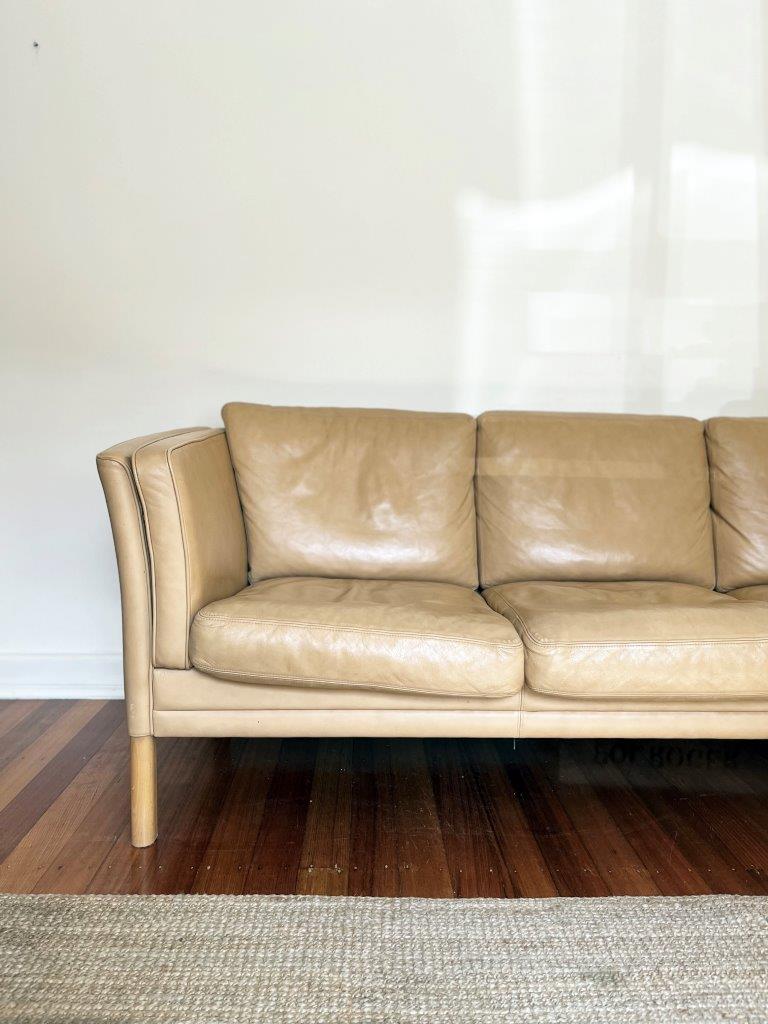 - Danish Leather Sofa