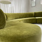 - Bespoke Olive Velvet Curved Modular Sofa