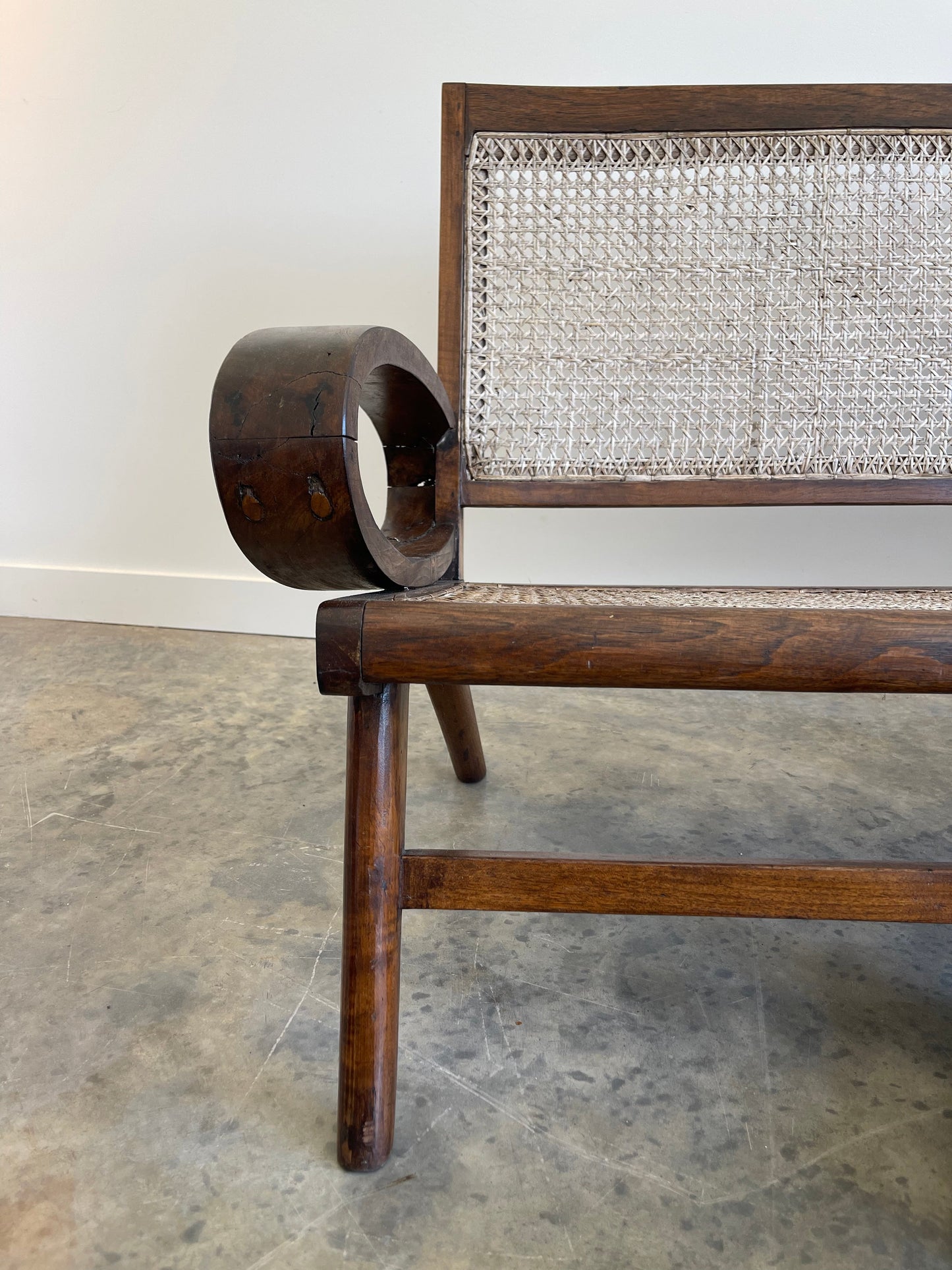 - Vintage Burmese Teak and Rattan Easy Chair - Four Available