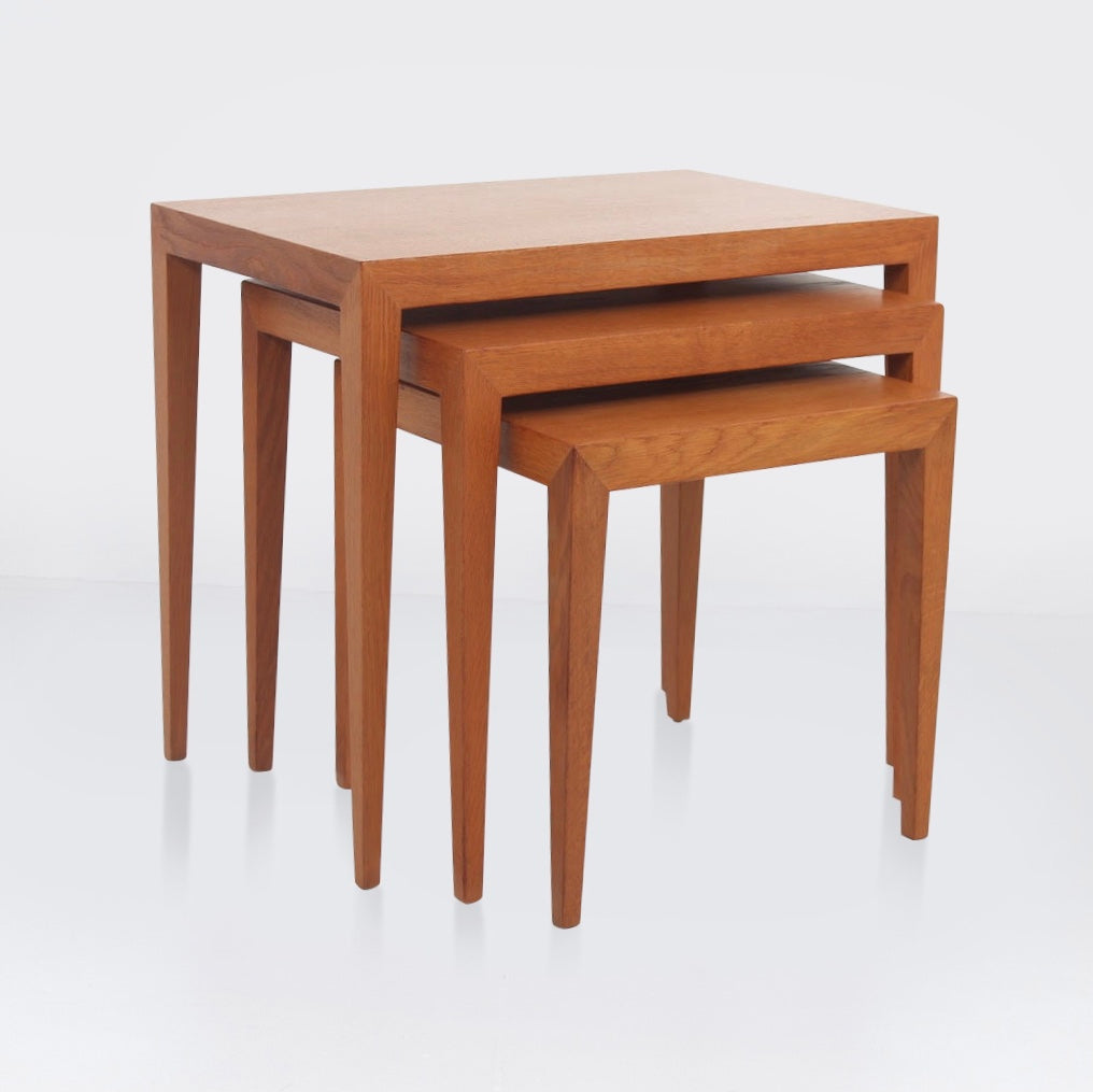 Severin Hansen Jr. Oak Nest of Tables - Denmark 1960s