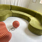 - Bespoke Olive Velvet Curved Modular Sofa